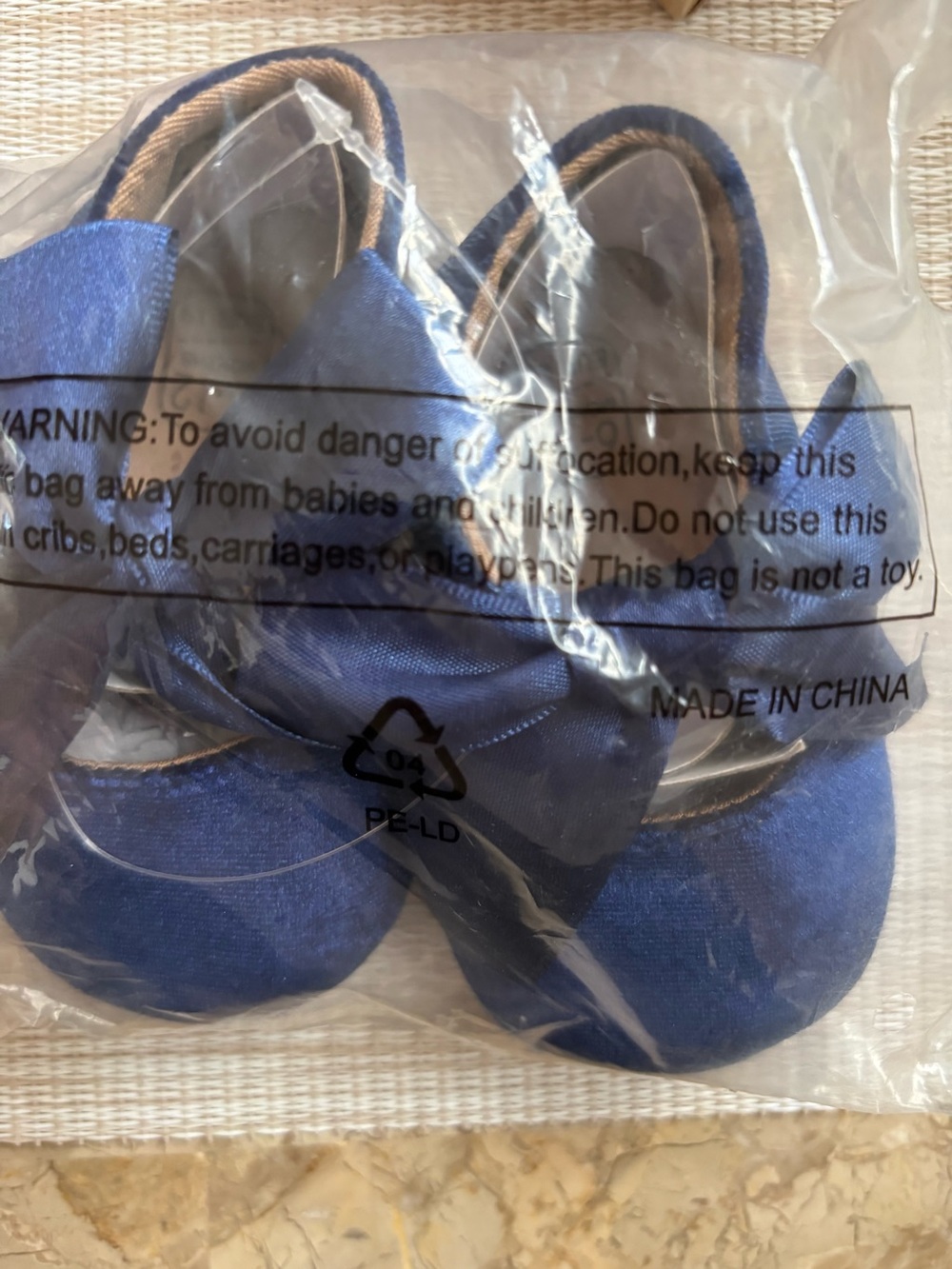 Kids Blue Satin Bow Mary Jane Shoes